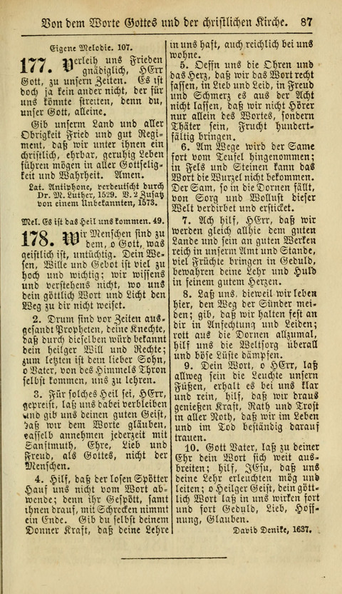 Kirchen-Gesangbuch für Evang.-Lutherische Gemeinden: ungeänderter Augsburgischer Confession, darin des seligen Dr. Martin Luthers und anderer geistreichen Lehrer gebräuchlichste Kirchen-Lieder... page 89