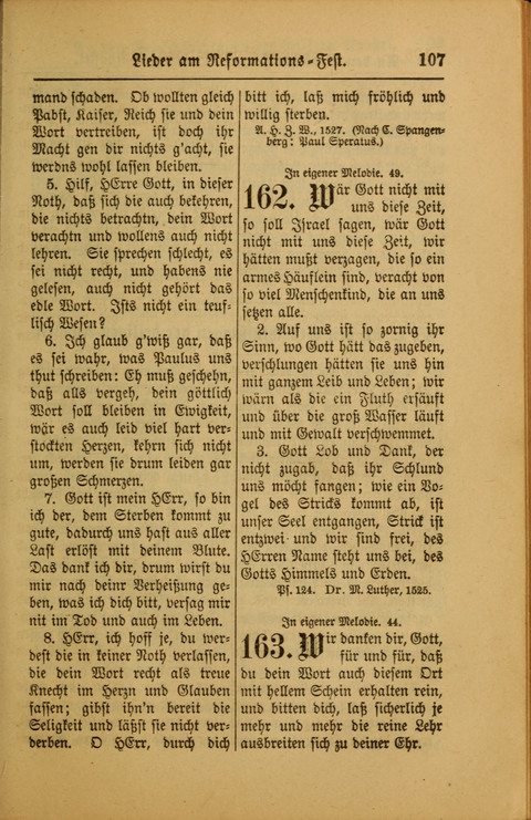 Kirchen-Gesangbuch für Evangelisch-Lutherische Gemeinden: ungeänderter Augsburgischer Confession darin des sel. Dr. Martin Luthers und anderer geistreichen Lehrer gebräuchlichste ... (55. ed.) page 107