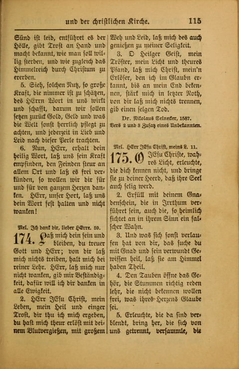 Kirchen-Gesangbuch für Evangelisch-Lutherische Gemeinden: ungeänderter Augsburgischer Confession darin des sel. Dr. Martin Luthers und anderer geistreichen Lehrer gebräuchlichste ... (55. ed.) page 115