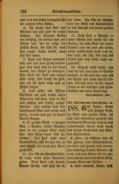 Kirchen-Gesangbuch für Evangelisch-Lutherische Gemeinden: ungeänderter Augsburgischer Confession darin des sel. Dr. Martin Luthers und anderer geistreichen Lehrer gebräuchlichste ... (55. ed.) page 124