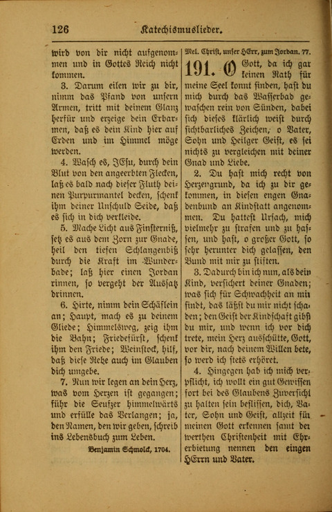 Kirchen-Gesangbuch für Evangelisch-Lutherische Gemeinden: ungeänderter Augsburgischer Confession darin des sel. Dr. Martin Luthers und anderer geistreichen Lehrer gebräuchlichste ... (55. ed.) page 126