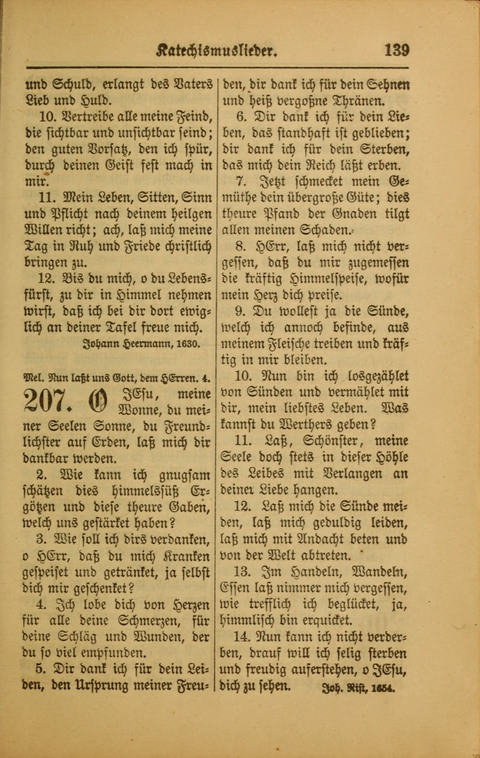 Kirchen-Gesangbuch für Evangelisch-Lutherische Gemeinden: ungeänderter Augsburgischer Confession darin des sel. Dr. Martin Luthers und anderer geistreichen Lehrer gebräuchlichste ... (55. ed.) page 139