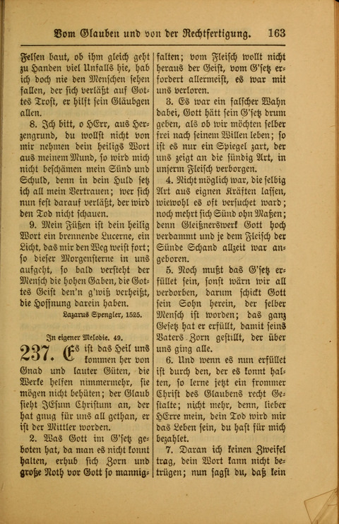 Kirchen-Gesangbuch für Evangelisch-Lutherische Gemeinden: ungeänderter Augsburgischer Confession darin des sel. Dr. Martin Luthers und anderer geistreichen Lehrer gebräuchlichste ... (55. ed.) page 163