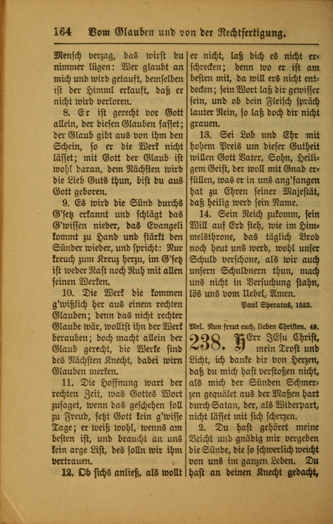 Kirchen-Gesangbuch für Evangelisch-Lutherische Gemeinden: ungeänderter Augsburgischer Confession darin des sel. Dr. Martin Luthers und anderer geistreichen Lehrer gebräuchlichste ... (55. ed.) page 164