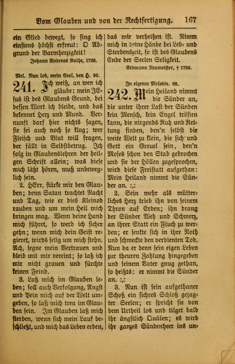 Kirchen-Gesangbuch für Evangelisch-Lutherische Gemeinden: ungeänderter Augsburgischer Confession darin des sel. Dr. Martin Luthers und anderer geistreichen Lehrer gebräuchlichste ... (55. ed.) page 167