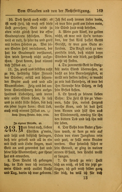 Kirchen-Gesangbuch für Evangelisch-Lutherische Gemeinden: ungeänderter Augsburgischer Confession darin des sel. Dr. Martin Luthers und anderer geistreichen Lehrer gebräuchlichste ... (55. ed.) page 169