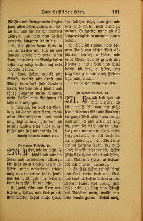 Kirchen-Gesangbuch für Evangelisch-Lutherische Gemeinden: ungeänderter Augsburgischer Confession darin des sel. Dr. Martin Luthers und anderer geistreichen Lehrer gebräuchlichste ... (55. ed.) page 191