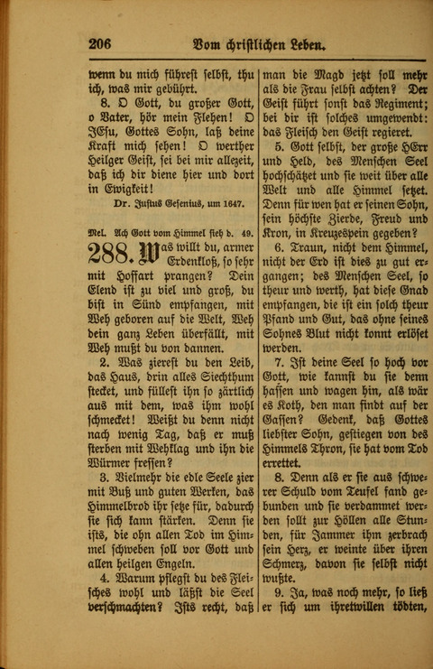 Kirchen-Gesangbuch für Evangelisch-Lutherische Gemeinden: ungeänderter Augsburgischer Confession darin des sel. Dr. Martin Luthers und anderer geistreichen Lehrer gebräuchlichste ... (55. ed.) page 206