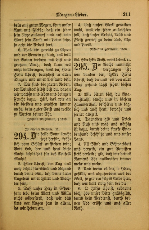 Kirchen-Gesangbuch für Evangelisch-Lutherische Gemeinden: ungeänderter Augsburgischer Confession darin des sel. Dr. Martin Luthers und anderer geistreichen Lehrer gebräuchlichste ... (55. ed.) page 211