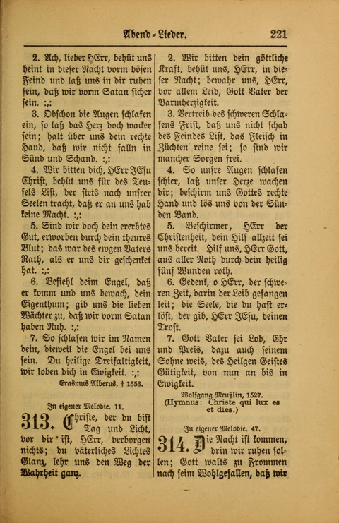 Kirchen-Gesangbuch für Evangelisch-Lutherische Gemeinden: ungeänderter Augsburgischer Confession darin des sel. Dr. Martin Luthers und anderer geistreichen Lehrer gebräuchlichste ... (55. ed.) page 221