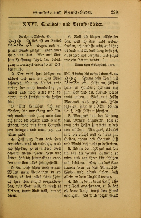 Kirchen-Gesangbuch für Evangelisch-Lutherische Gemeinden: ungeänderter Augsburgischer Confession darin des sel. Dr. Martin Luthers und anderer geistreichen Lehrer gebräuchlichste ... (55. ed.) page 229