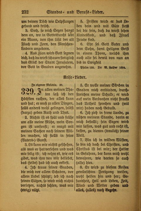 Kirchen-Gesangbuch für Evangelisch-Lutherische Gemeinden: ungeänderter Augsburgischer Confession darin des sel. Dr. Martin Luthers und anderer geistreichen Lehrer gebräuchlichste ... (55. ed.) page 232