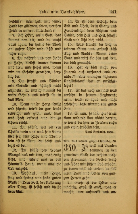 Kirchen-Gesangbuch für Evangelisch-Lutherische Gemeinden: ungeänderter Augsburgischer Confession darin des sel. Dr. Martin Luthers und anderer geistreichen Lehrer gebräuchlichste ... (55. ed.) page 241