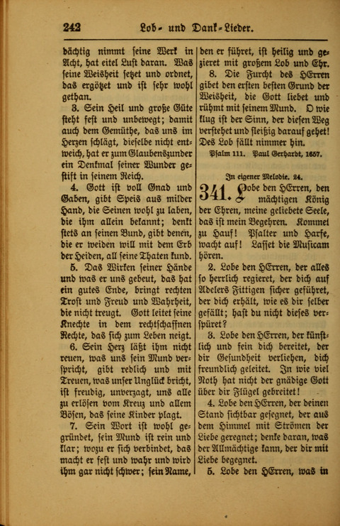 Kirchen-Gesangbuch für Evangelisch-Lutherische Gemeinden: ungeänderter Augsburgischer Confession darin des sel. Dr. Martin Luthers und anderer geistreichen Lehrer gebräuchlichste ... (55. ed.) page 242