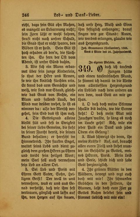 Kirchen-Gesangbuch für Evangelisch-Lutherische Gemeinden: ungeänderter Augsburgischer Confession darin des sel. Dr. Martin Luthers und anderer geistreichen Lehrer gebräuchlichste ... (55. ed.) page 246