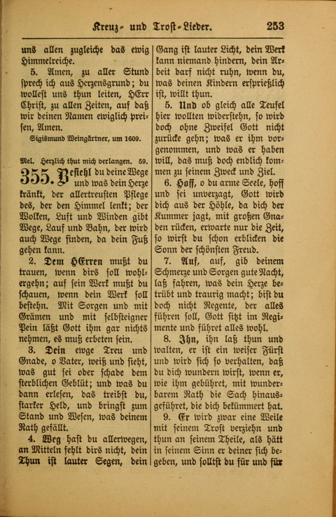 Kirchen-Gesangbuch für Evangelisch-Lutherische Gemeinden: ungeänderter Augsburgischer Confession darin des sel. Dr. Martin Luthers und anderer geistreichen Lehrer gebräuchlichste ... (55. ed.) page 253