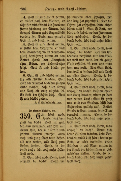 Kirchen-Gesangbuch für Evangelisch-Lutherische Gemeinden: ungeänderter Augsburgischer Confession darin des sel. Dr. Martin Luthers und anderer geistreichen Lehrer gebräuchlichste ... (55. ed.) page 256