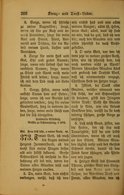 Kirchen-Gesangbuch für Evangelisch-Lutherische Gemeinden: ungeänderter Augsburgischer Confession darin des sel. Dr. Martin Luthers und anderer geistreichen Lehrer gebräuchlichste ... (55. ed.) page 268