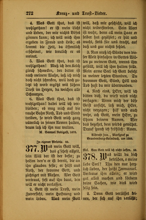 Kirchen-Gesangbuch für Evangelisch-Lutherische Gemeinden: ungeänderter Augsburgischer Confession darin des sel. Dr. Martin Luthers und anderer geistreichen Lehrer gebräuchlichste ... (55. ed.) page 272