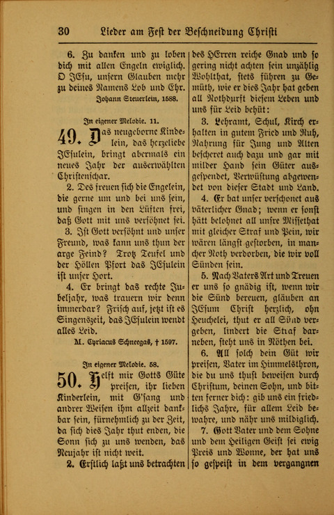 Kirchen-Gesangbuch für Evangelisch-Lutherische Gemeinden: ungeänderter Augsburgischer Confession darin des sel. Dr. Martin Luthers und anderer geistreichen Lehrer gebräuchlichste ... (55. ed.) page 30