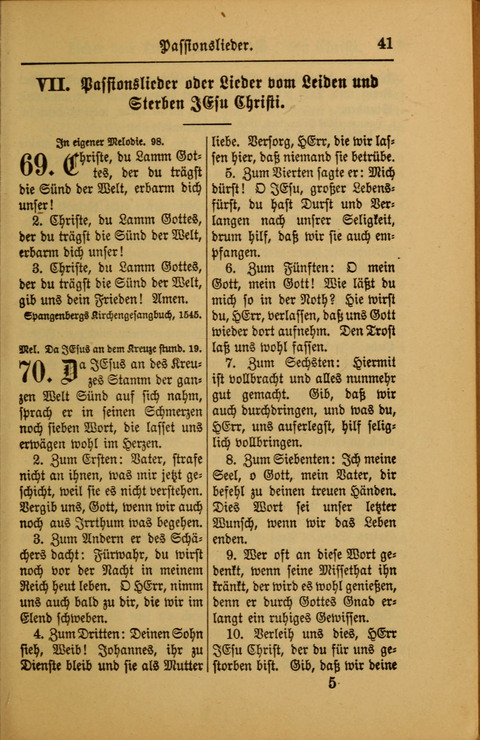 Kirchen-Gesangbuch für Evangelisch-Lutherische Gemeinden: ungeänderter Augsburgischer Confession darin des sel. Dr. Martin Luthers und anderer geistreichen Lehrer gebräuchlichste ... (55. ed.) page 41