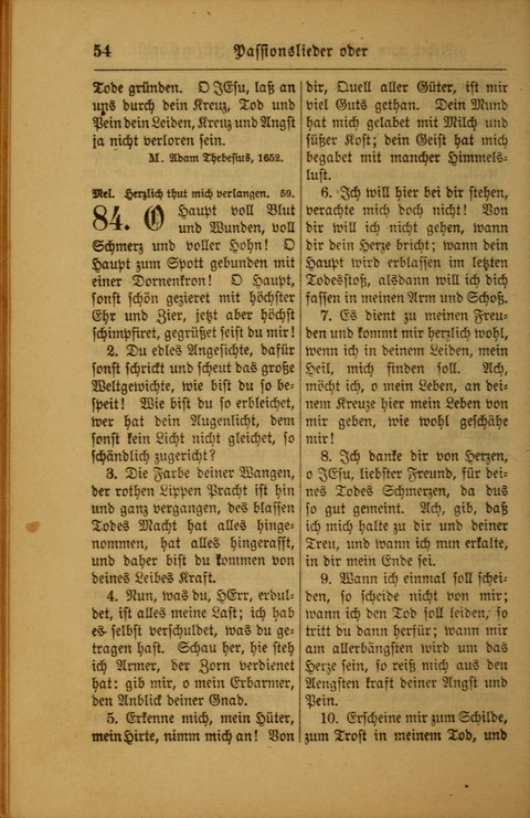 Kirchen-Gesangbuch für Evangelisch-Lutherische Gemeinden: ungeänderter Augsburgischer Confession darin des sel. Dr. Martin Luthers und anderer geistreichen Lehrer gebräuchlichste ... (55. ed.) page 54