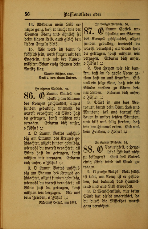 Kirchen-Gesangbuch für Evangelisch-Lutherische Gemeinden: ungeänderter Augsburgischer Confession darin des sel. Dr. Martin Luthers und anderer geistreichen Lehrer gebräuchlichste ... (55. ed.) page 56