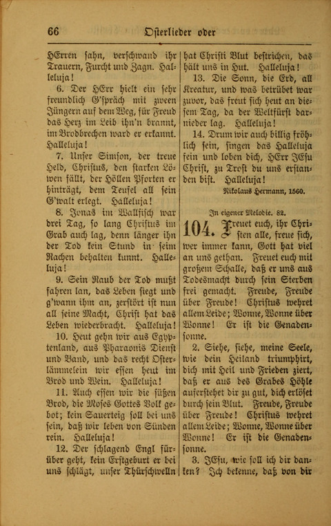 Kirchen-Gesangbuch für Evangelisch-Lutherische Gemeinden: ungeänderter Augsburgischer Confession darin des sel. Dr. Martin Luthers und anderer geistreichen Lehrer gebräuchlichste ... (55. ed.) page 66