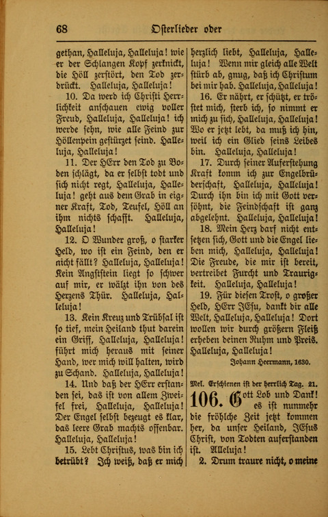 Kirchen-Gesangbuch für Evangelisch-Lutherische Gemeinden: ungeänderter Augsburgischer Confession darin des sel. Dr. Martin Luthers und anderer geistreichen Lehrer gebräuchlichste ... (55. ed.) page 68