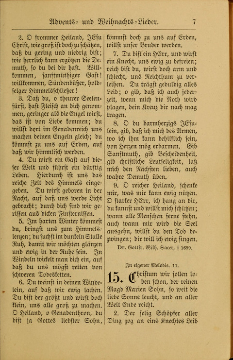 Kirchen-Gesangbuch für Evangelisch-Lutherische Gemeinden: ungeänderter Augsburgischer Confession darin des sel. Dr. Martin Luthers und anderer geistreichen Lehrer gebräuchlichste ... (55. ed.) page 7