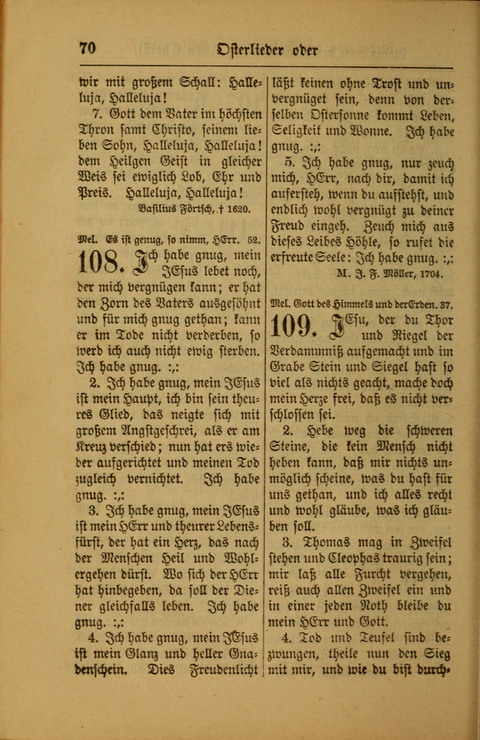 Kirchen-Gesangbuch für Evangelisch-Lutherische Gemeinden: ungeänderter Augsburgischer Confession darin des sel. Dr. Martin Luthers und anderer geistreichen Lehrer gebräuchlichste ... (55. ed.) page 70