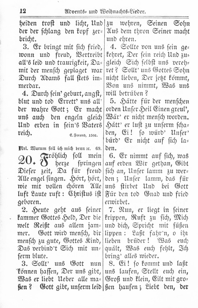 Kirchen-Gesangbuch: für Evangelisch-Lutherische Gemeinden page 12