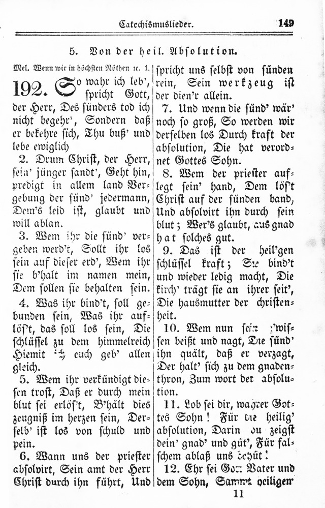 Kirchen-Gesangbuch: für Evangelisch-Lutherische Gemeinden page 149