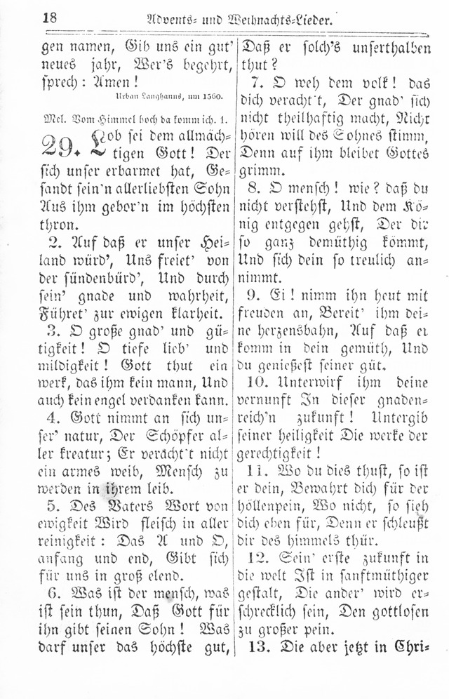 Kirchen-Gesangbuch: für Evangelisch-Lutherische Gemeinden page 18