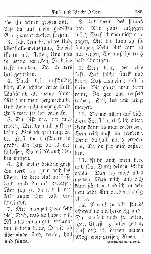 Kirchen-Gesangbuch: für Evangelisch-Lutherische Gemeinden page 185