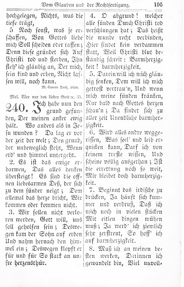 Kirchen-Gesangbuch: für Evangelisch-Lutherische Gemeinden page 195