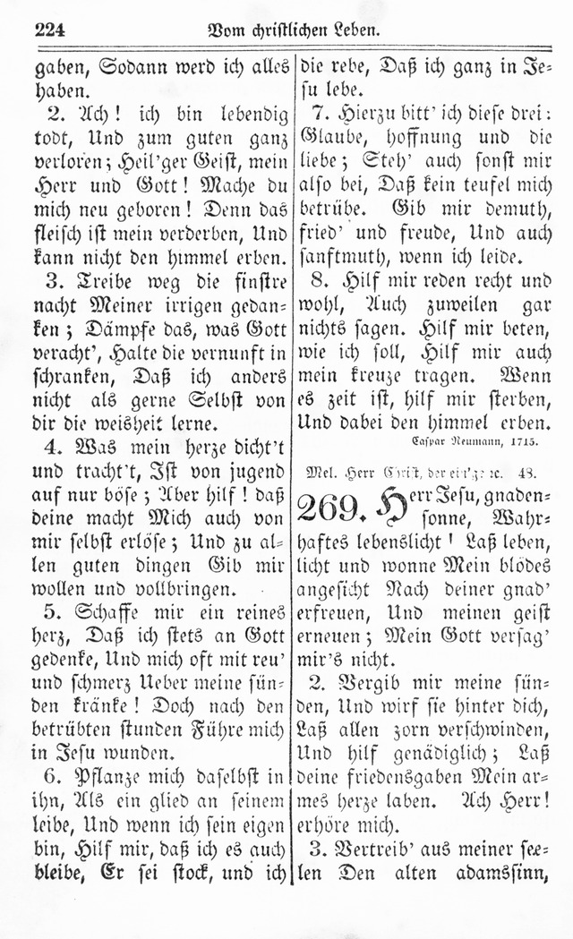 Kirchen-Gesangbuch: für Evangelisch-Lutherische Gemeinden page 224