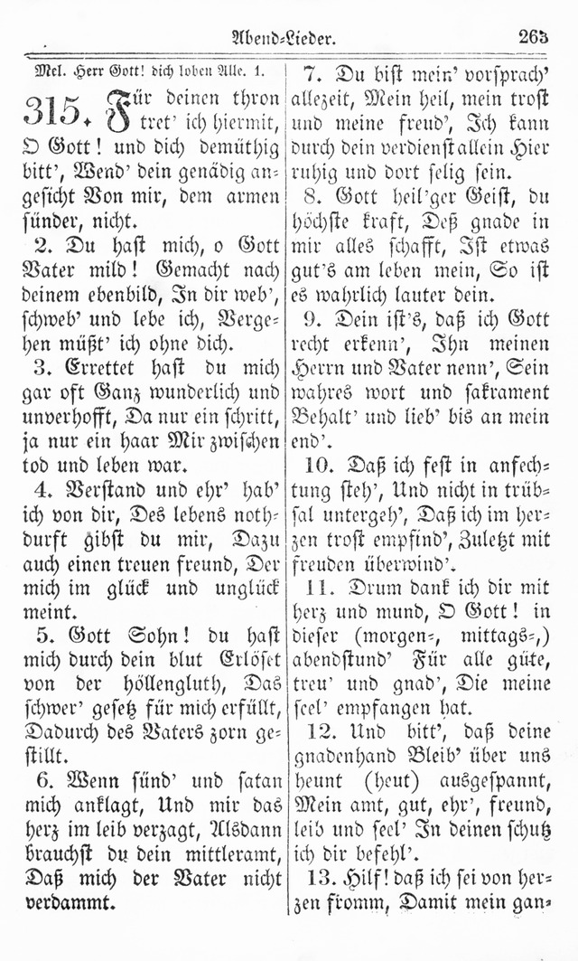 Kirchen-Gesangbuch: für Evangelisch-Lutherische Gemeinden page 263