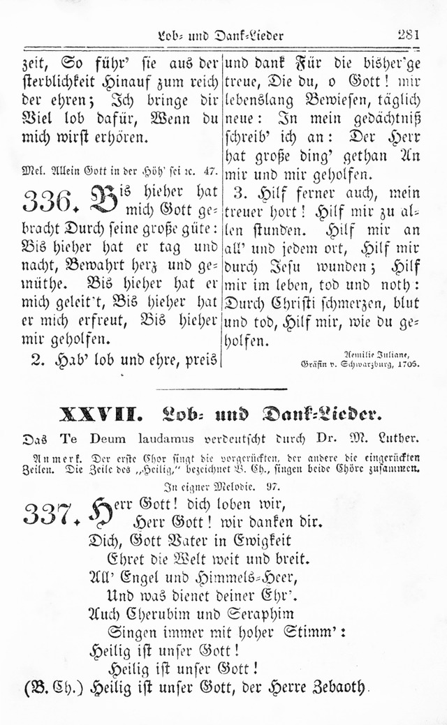 Kirchen-Gesangbuch: für Evangelisch-Lutherische Gemeinden page 281