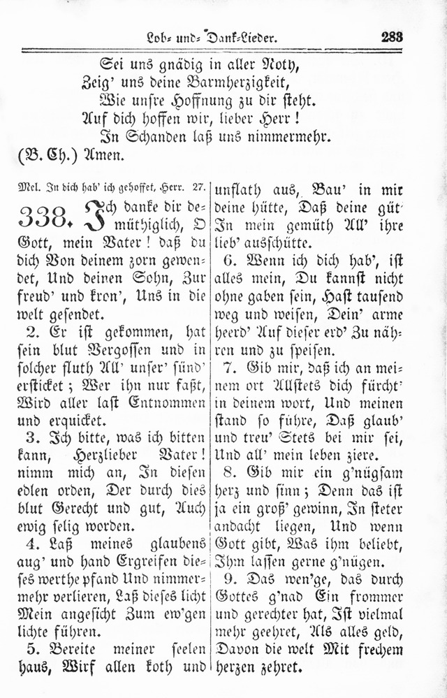 Kirchen-Gesangbuch: für Evangelisch-Lutherische Gemeinden page 283