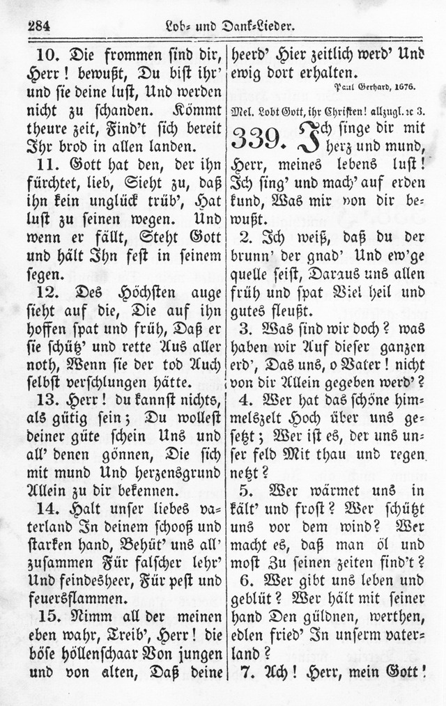 Kirchen-Gesangbuch: für Evangelisch-Lutherische Gemeinden page 284