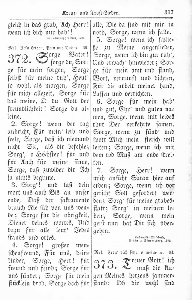 Kirchen-Gesangbuch: für Evangelisch-Lutherische Gemeinden page 317