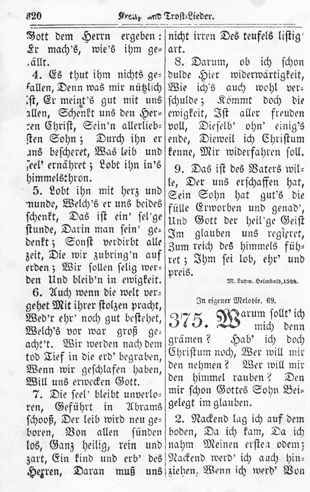 Kirchen-Gesangbuch: für Evangelisch-Lutherische Gemeinden page 320