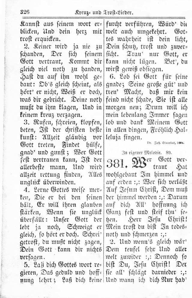 Kirchen-Gesangbuch: für Evangelisch-Lutherische Gemeinden page 326