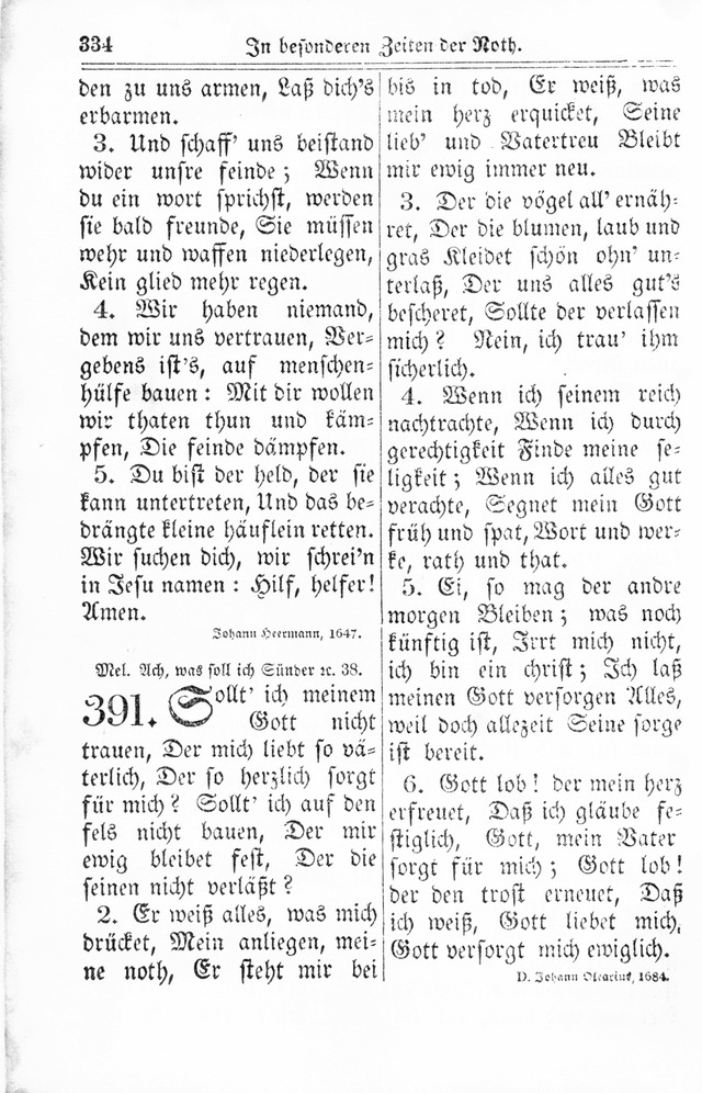 Kirchen-Gesangbuch: für Evangelisch-Lutherische Gemeinden page 334