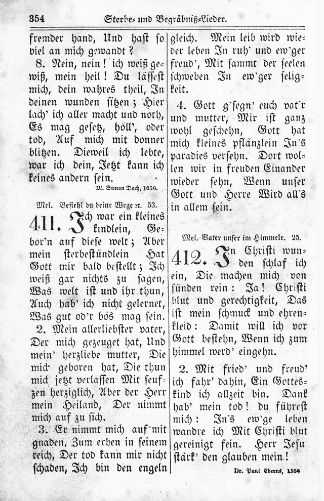 Kirchen-Gesangbuch: für Evangelisch-Lutherische Gemeinden page 354