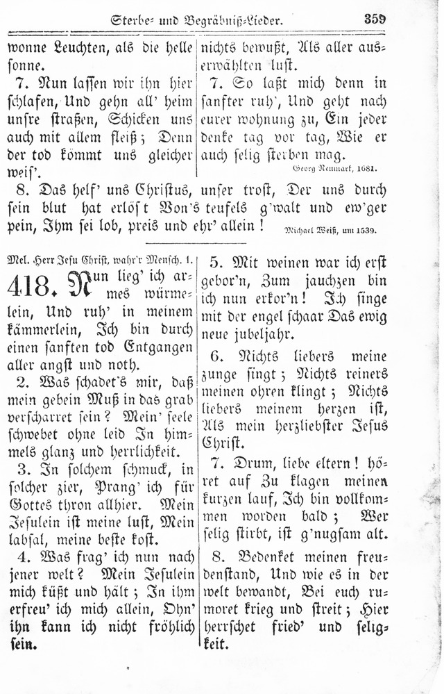 Kirchen-Gesangbuch: für Evangelisch-Lutherische Gemeinden page 359