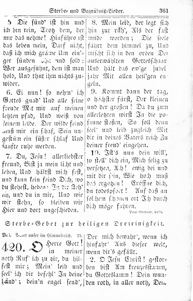 Kirchen-Gesangbuch: für Evangelisch-Lutherische Gemeinden page 361