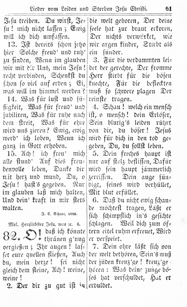 Kirchen-Gesangbuch: für Evangelisch-Lutherische Gemeinden page 61