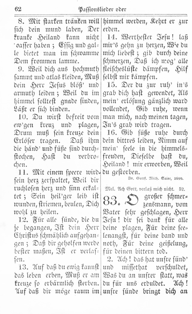 Kirchen-Gesangbuch: für Evangelisch-Lutherische Gemeinden page 62